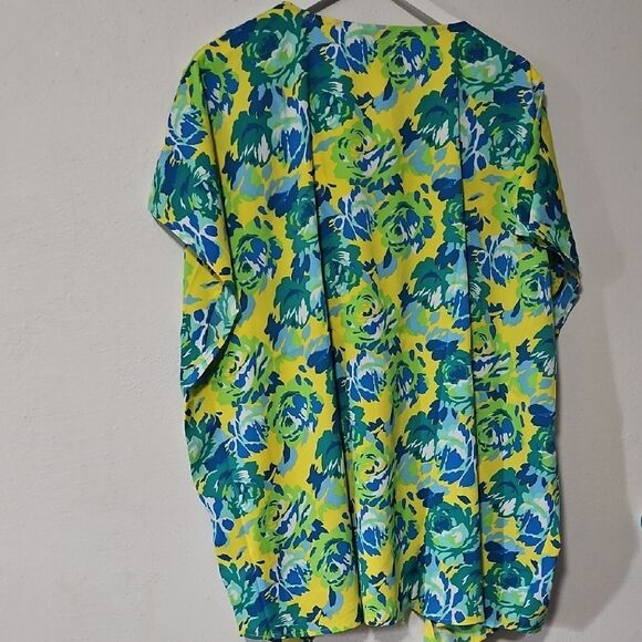 Christian Siriano Vibrant Floral Cardigan XL/1X - Picture 5 of 6
